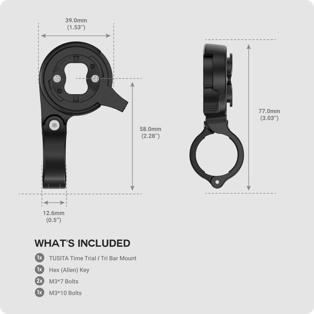 TUSITA Time TrialTri Lenker Halterung Kompatibel mit Garmin Edge GPS Fahrradcomputer