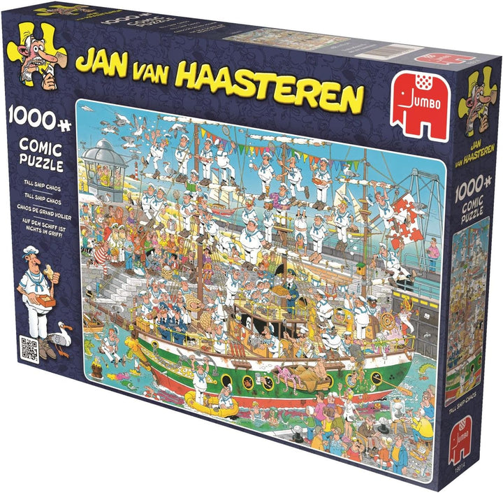 Diset 19014 Jan Van Haasteren-Chaos des grossen Segelboots Puzzle 1000 Teile Chaos du Grand Segelboo
