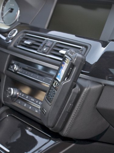 KUDA 092535 Halterung Kunstleder schwarz für BMW 5er (F10, F11) ab 03/2010 bis 2017, 092535