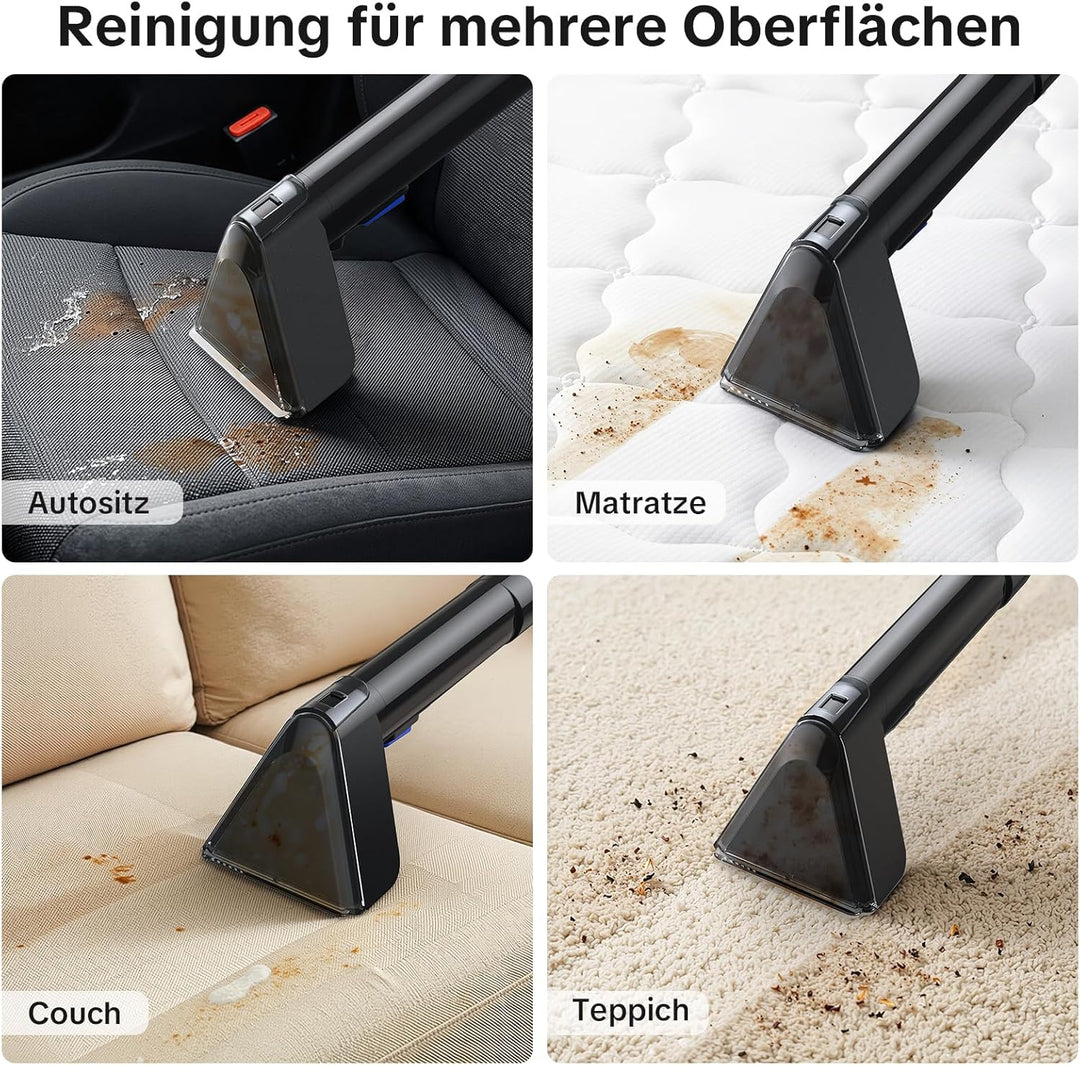 Lubluelu Nasssauger Polsterreiniger Gerät, 600 W - 15 kPa Teppichreiniger Waschsauger, tragbares Tep
