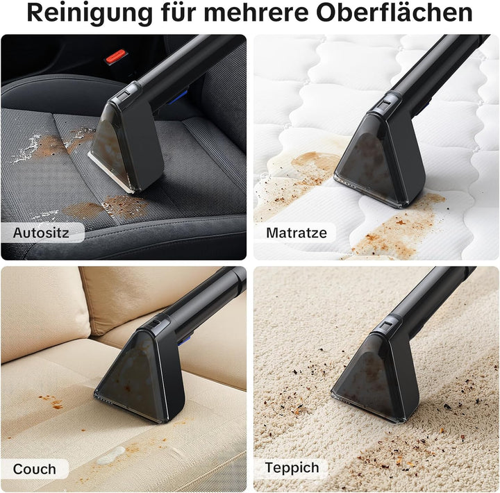 Lubluelu Nasssauger Polsterreiniger Gerät, 600 W - 15 kPa Teppichreiniger Waschsauger, tragbares Tep