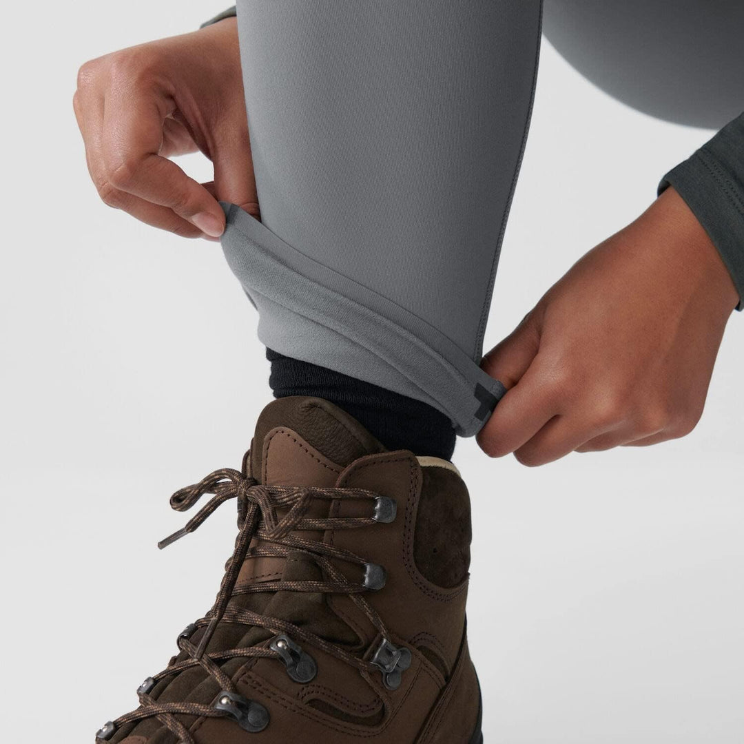 FJALLRAVEN Damen Abisko Värm Trekking Tights W XL Flint Grey-iron Grey, XL Flint Grey-iron Grey