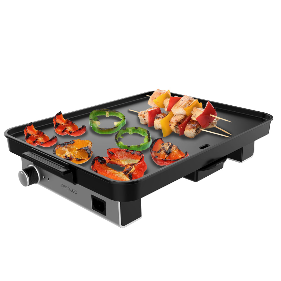 Cecotec Elektrische Grillplatte mit Abnehmbaren Magnetteilen Magnet 1800, 1800W, Aluminium mit Teflo
