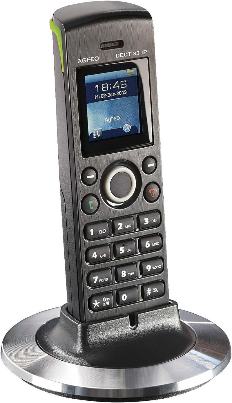 Agfeo 6101276 Systemtelefon schnurlos DECT 33 IP schwarz