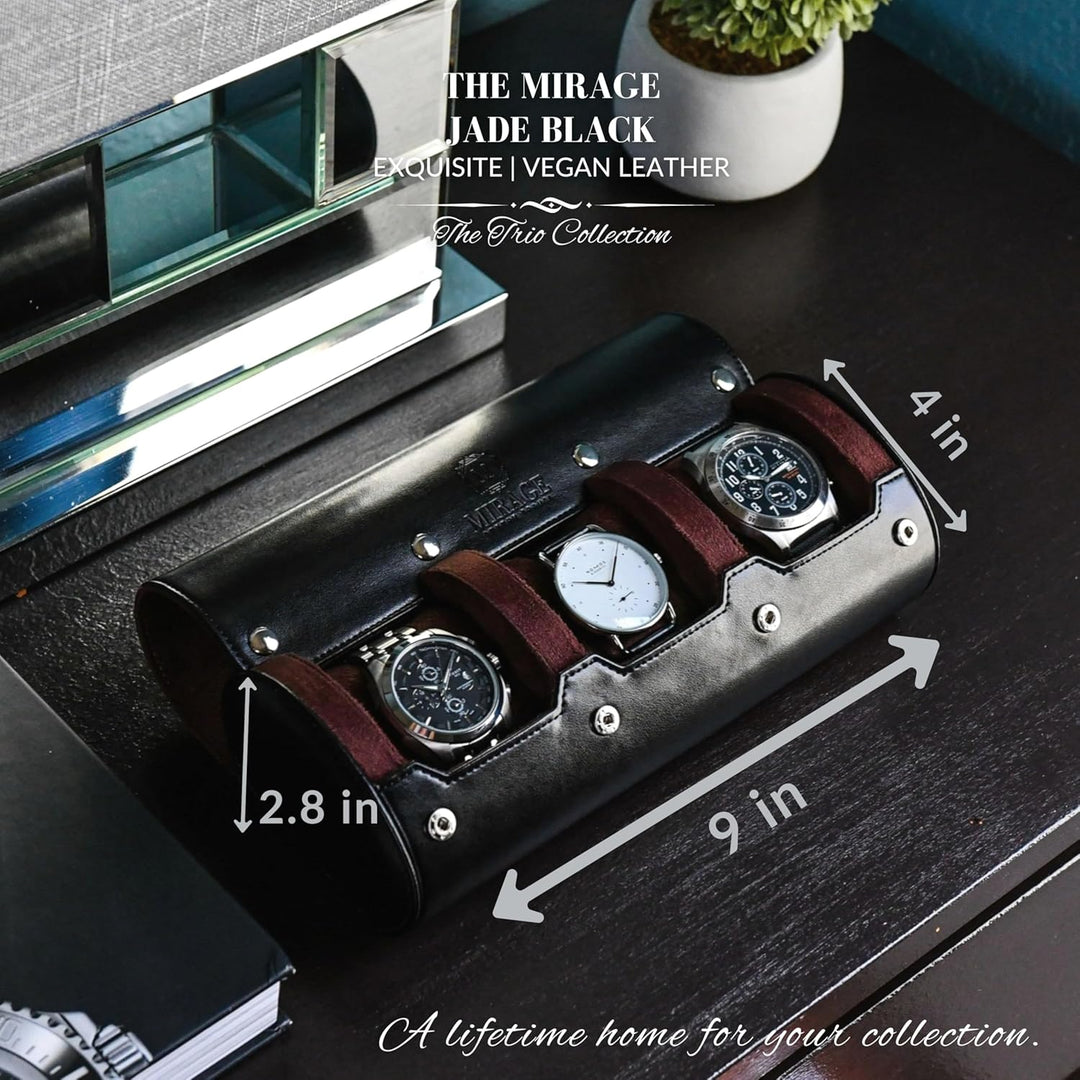 Watch Roll Case for Men - Watch Travel Case - Storage Organizer and Display - Mirage Watch Roll Case