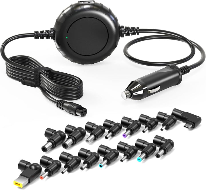 Zolt Auto Ladegerät Universal Laptop USB Typ C Ladegerät Netzteil Ladekabel für Lenovo HP Dell Asus