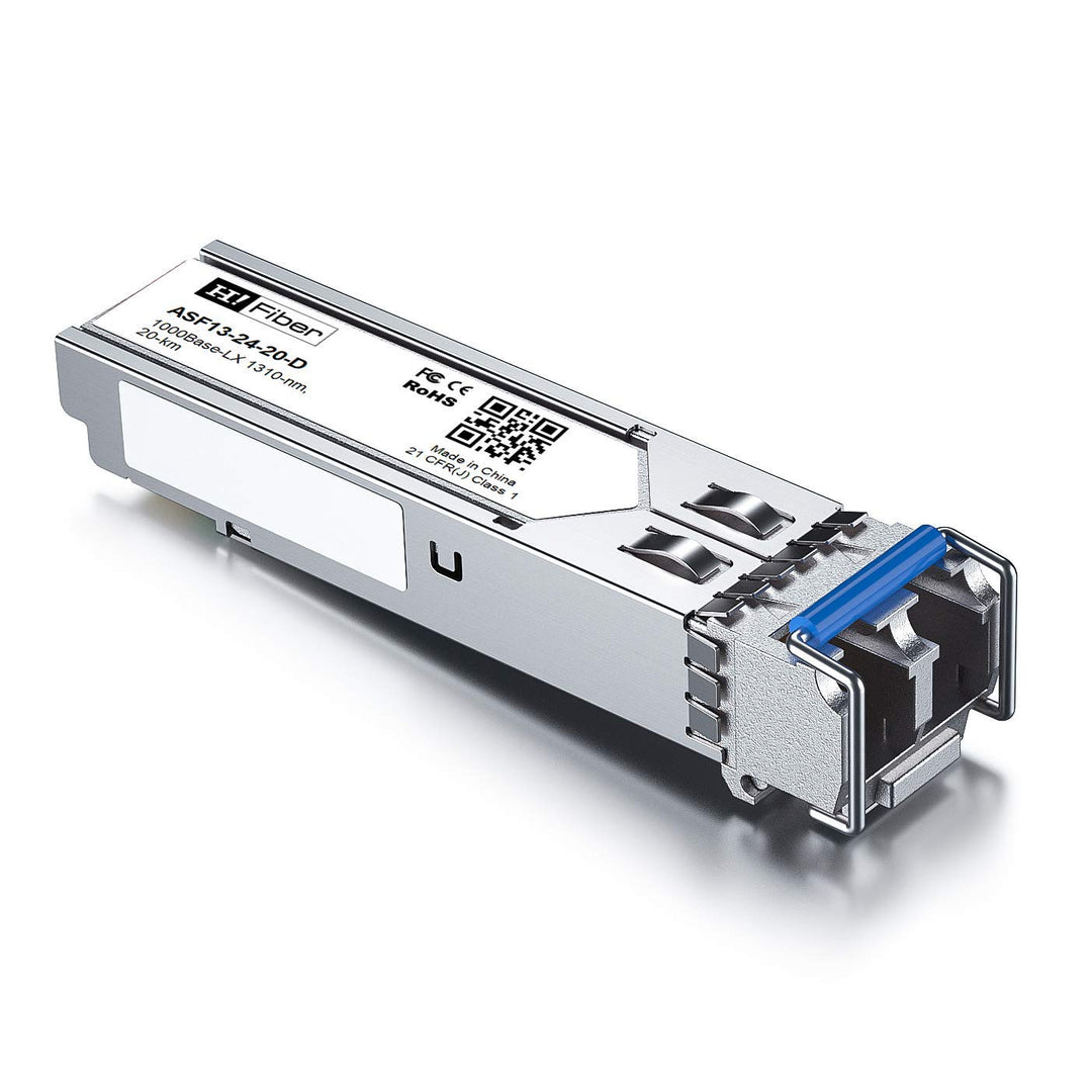 1.25Gb/s SFP LX Singlemode Transceiver, 20KM LC Modul Kompatibel für Cisco, Ubiquiti, Netgear, D-Lin