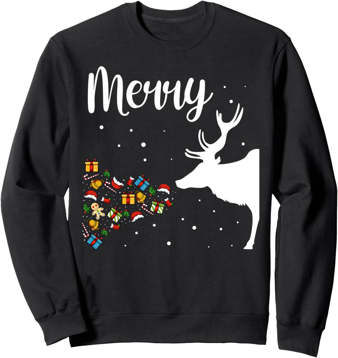 Weihnachten Rentier Elch Hirsche Partnerlook Paar Pärchen Sweatshirt