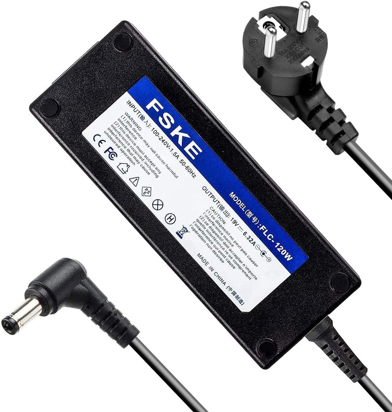 FSKE 120W 19V 6.32A Laptop Netzteil für Asus Toshiba Lenovo MSI usw Notebook Ladegerät AC Adapter La