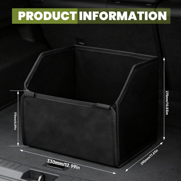 FAELNK Auto Kofferraum Organizer Kleine Kofferraumtasche Kofferraum Box Faltbare Leder Aufbewahrungs