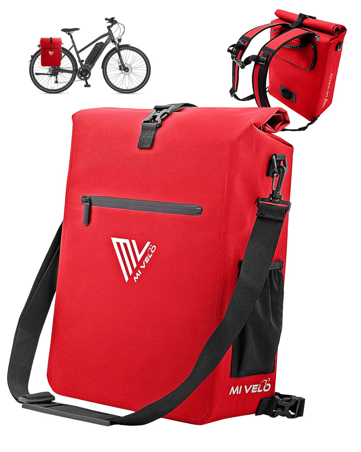 MIVELO Fahrradtasche für Gepäckträger - 3in1 Gepäckträgertasche Rucksack Umhängetasche - 100% wasser