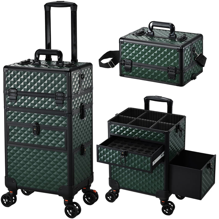 Kosmetik Trolley mit Schubladen Professioneller Kosmetikkoffer Nagelkoffer Make up Koffer Schminkkof