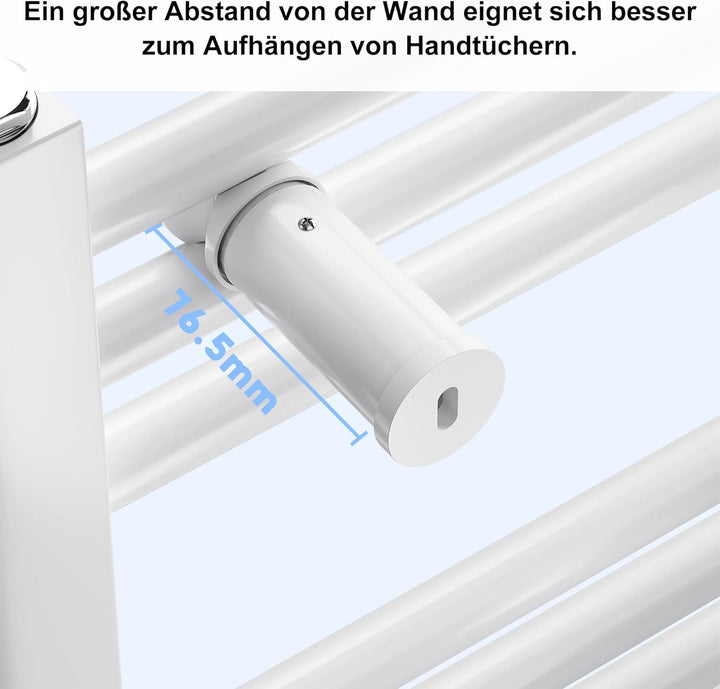 SONNI Badheizkörper Elektrisch Handtuchwärmer mit Heizstab Geraden Elektrischer Handtuchtrockner für