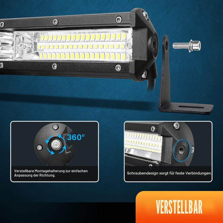 Willpower 24 Zoll 61CM 216W Led Arbeitsscheinwerfer Bar Flutlicht Spot Combo Led Scheinwerfer 12V 24
