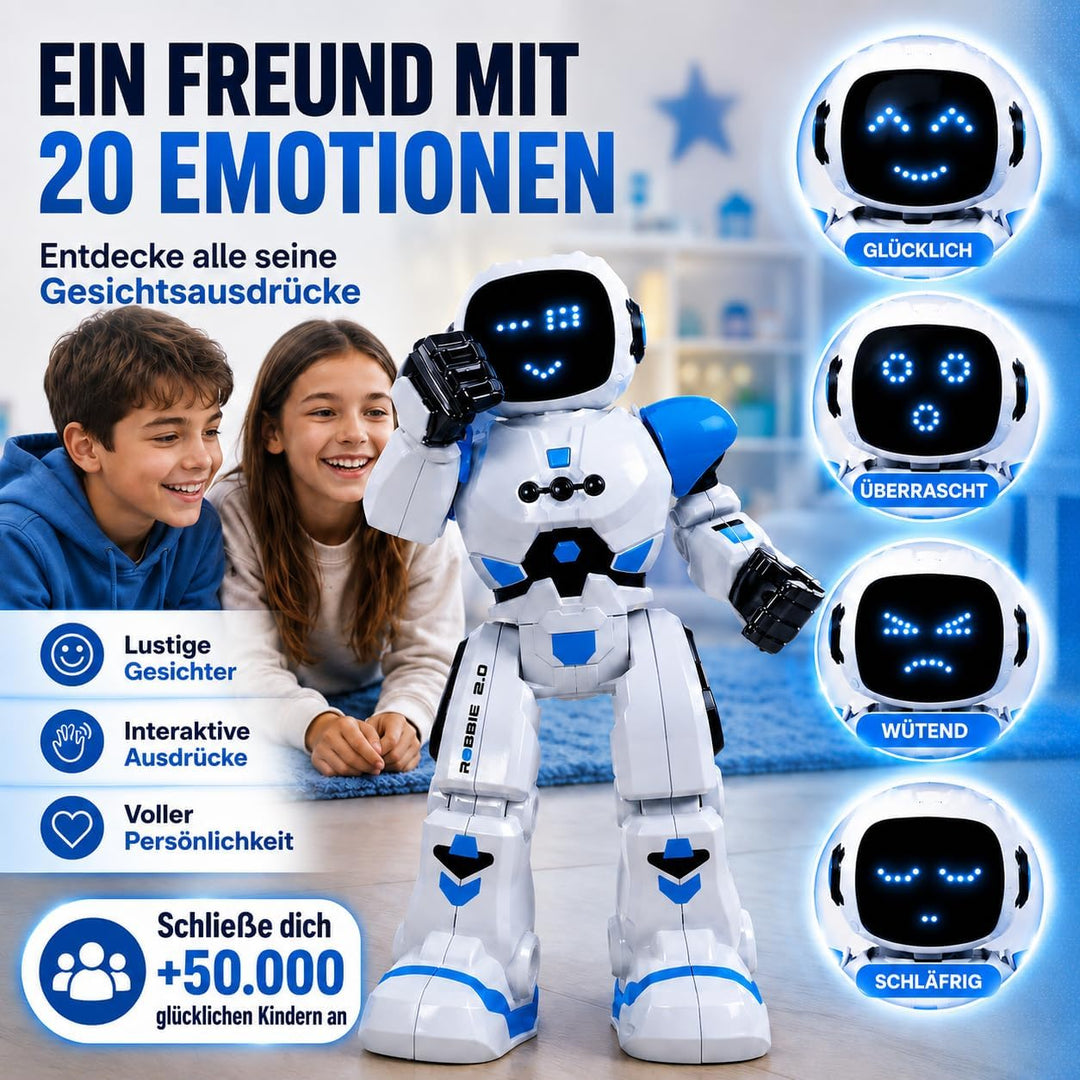 Xtrem Bots - Robbie | Ferngesteuerter Roboter Kinder Ab 5 Jahre | Kinder Roboter Ferngesteuert | Rob