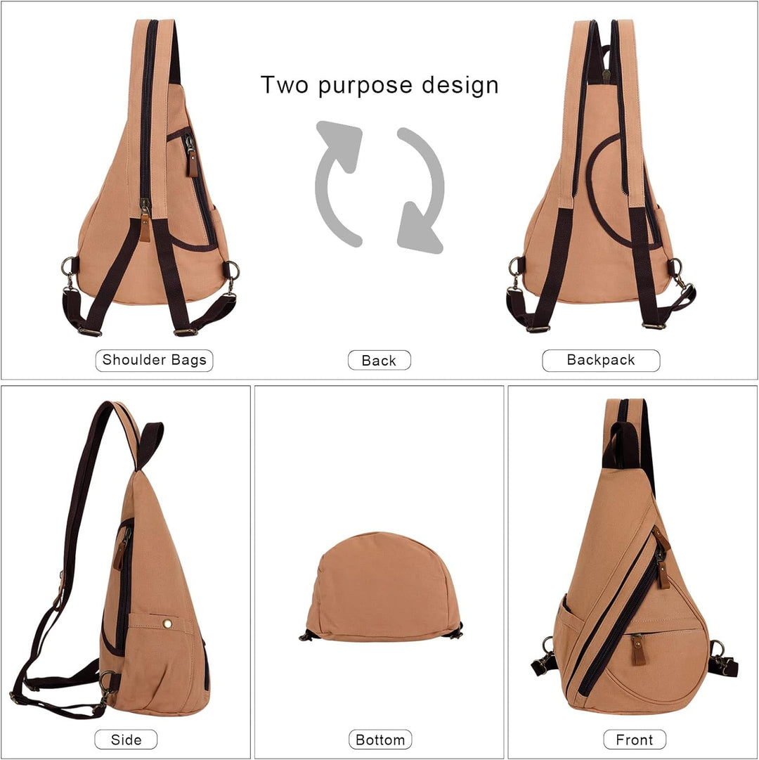 HAWEE Unisex Umhängetasche Crossbody Rucksack Damen Schultertasche Leichte Brusttasche Herren schult