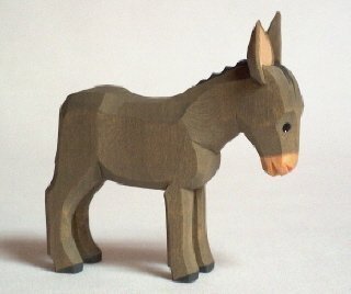 Lotte Sievers-Hahn Esel 9,0 cm mit Baumwollbeutel Krippenfigur …