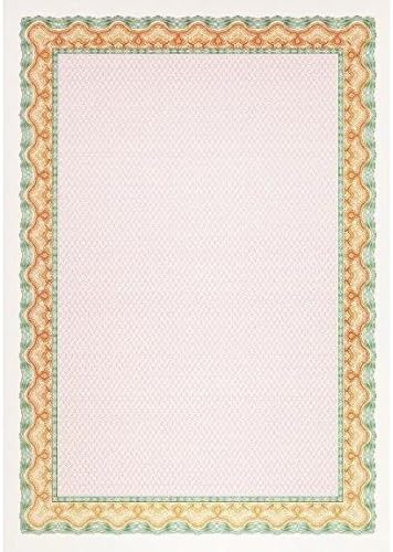 Linex Decadry Urkundenpapier, 115 g/m², A4, Orange/Türkis, 25 Stück