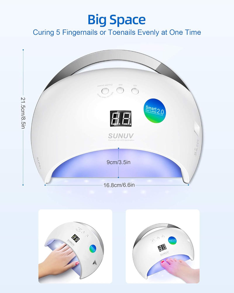 SUNUV UV Lampe SUN6 LED Nagellampe Nail Lampe für Nägel Gel Nagellack mit Automatischem Sensor