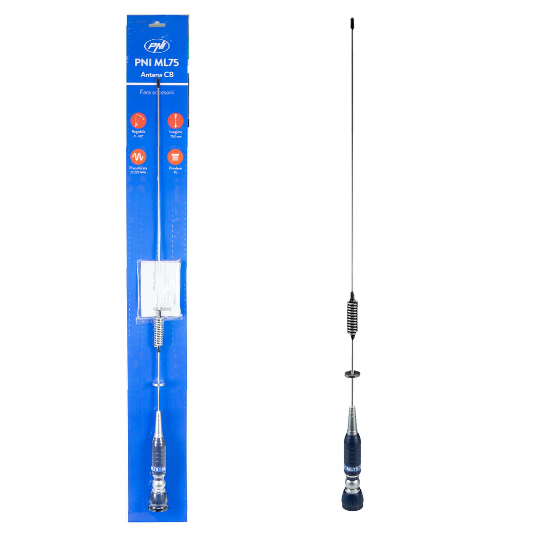 CB-Antenne PNI ML75, Länge 75cm, 26-28MHz, 300W, faltbar, ohne Zubehör 75 cm (without accessories),