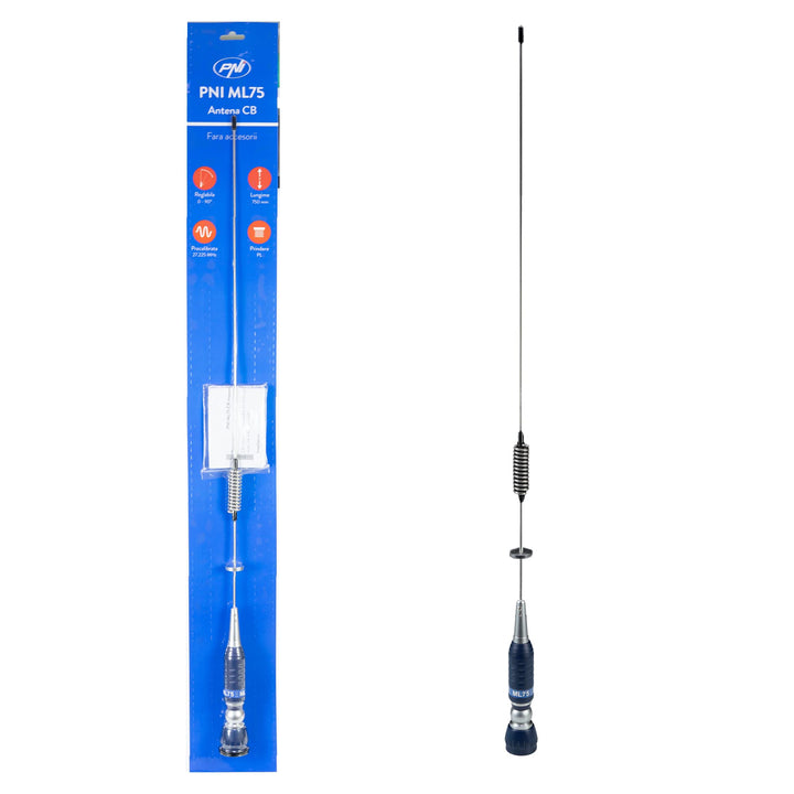 CB-Antenne PNI ML75, Länge 75cm, 26-28MHz, 300W, faltbar, ohne Zubehör 75 cm (without accessories),