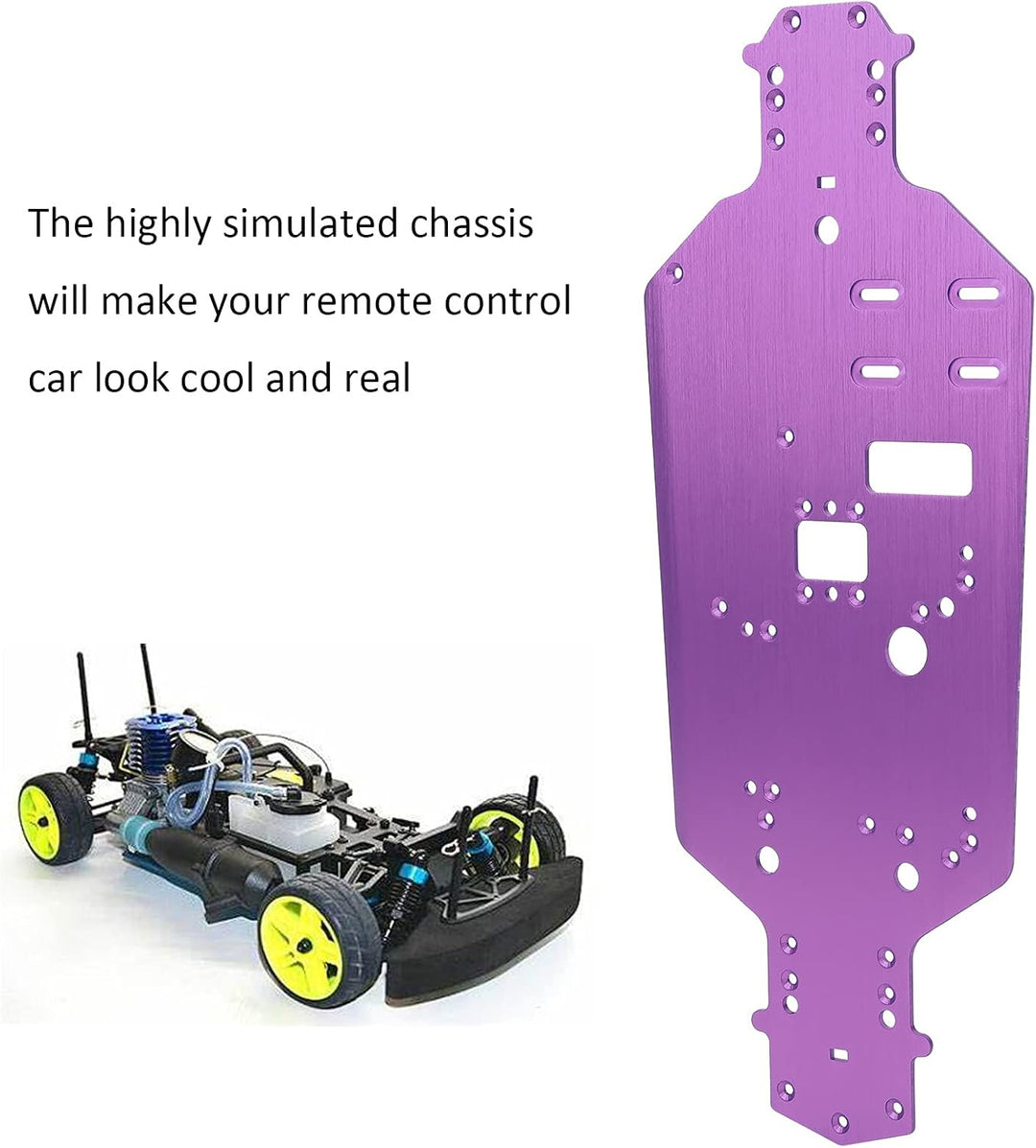 VGEBY RC-Chassis, Aluminiumlegierung Chassis Bodenplatte Chassisplatte Ersatz-Upgrade-Teile Kompatib