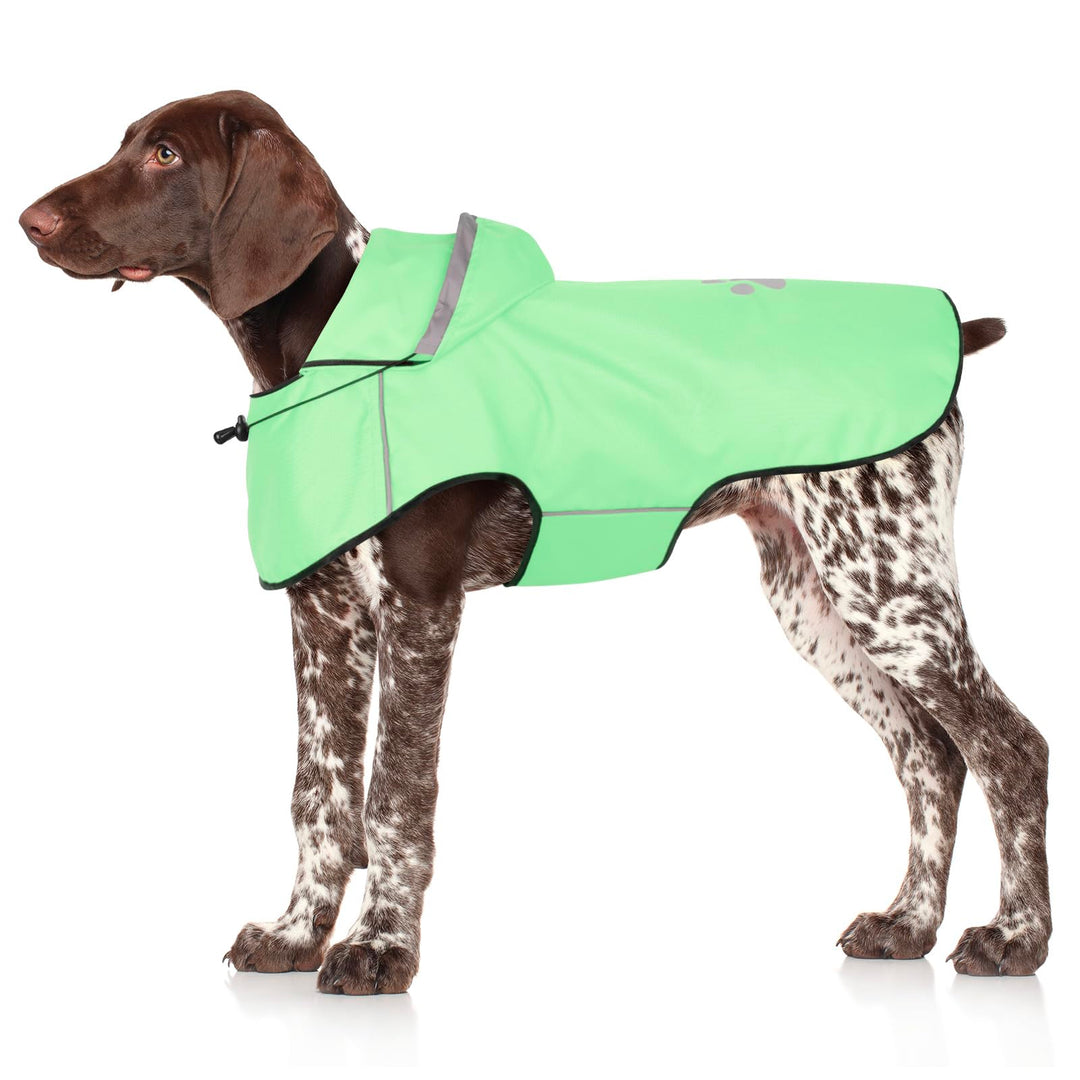 BiPawTi Hunderegenmantel Wasserdicht für Hunde, Reflektierenden Hunde-Regenjacken für Grosse Hund, H