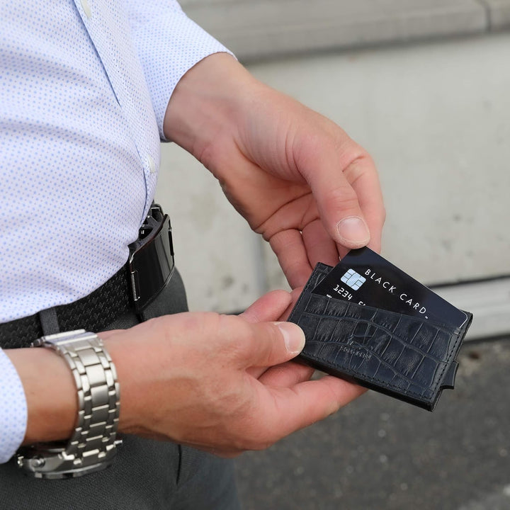 Solo Pelle Kartenetui | Kreditkartenetui | Leder Geldbörse Slim Wallet Portmonee | Geldbeutel mit RF