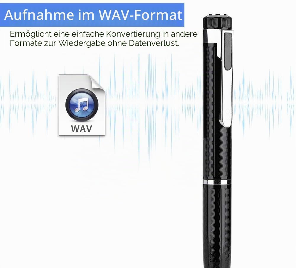 VBESTLIFE Digital Voice Recorder,Pen-Shaped 20 Stunden Digital Voice Recorder 192Kbps Audio Recorder