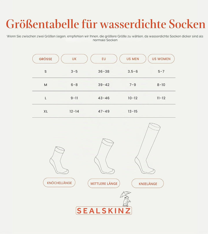 Sealskinz Unisex Kaltes Wasser Wasserdichte Socken, S