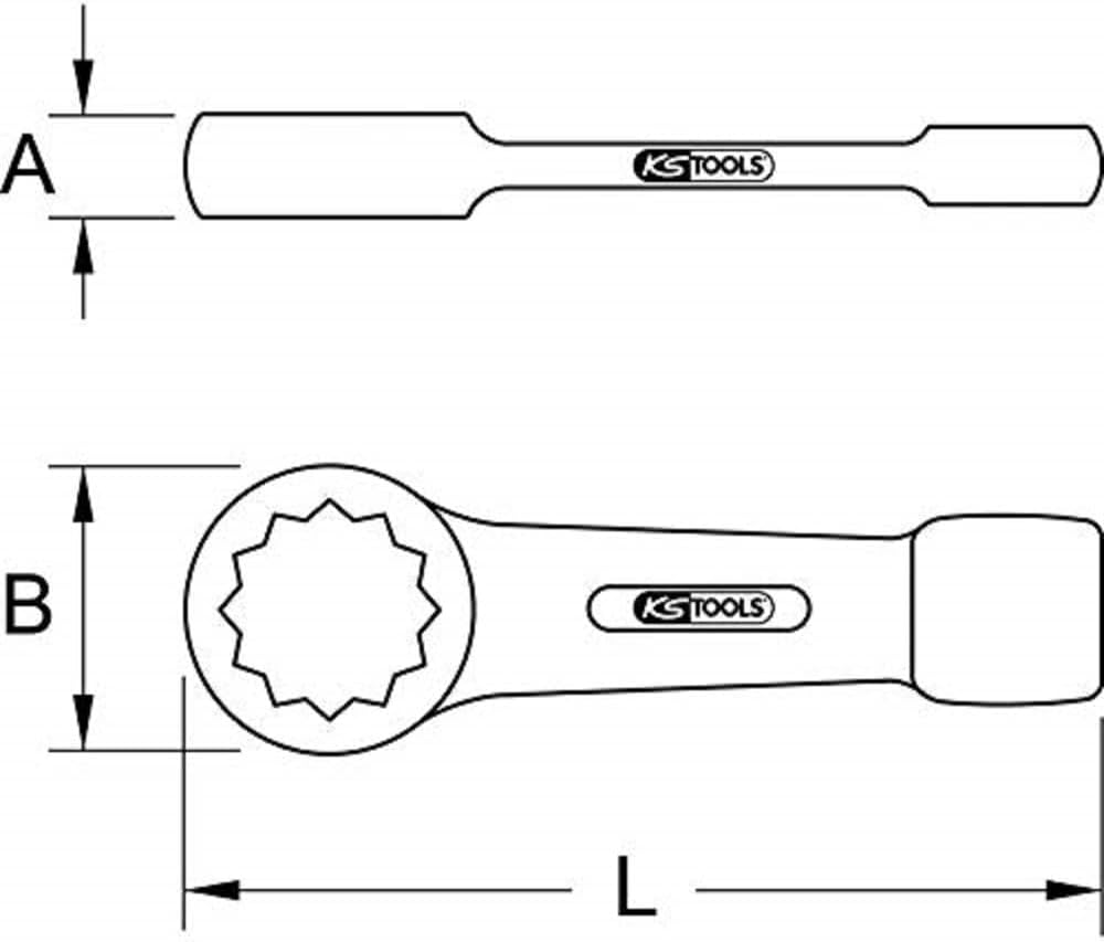 KS Tools 517.0932 Schlag-Ringschlüssel, 32mm