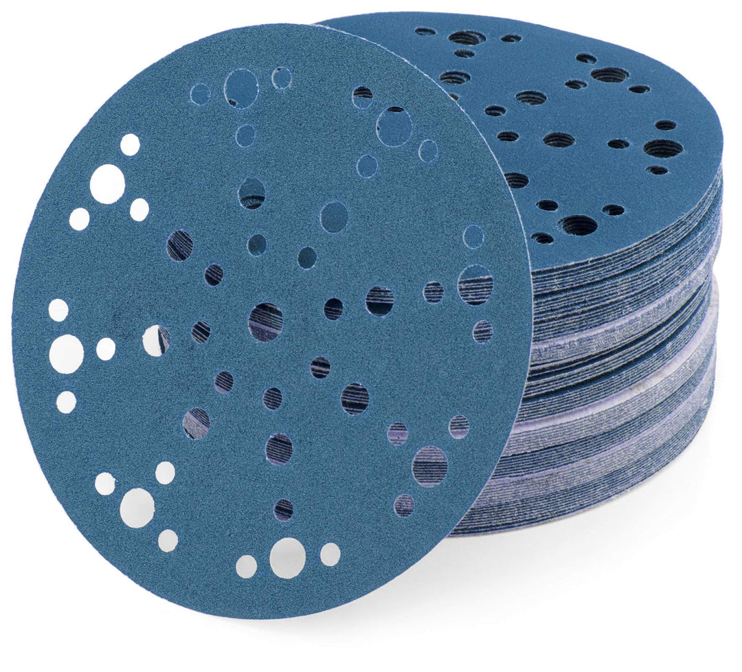Trocken und nass Schleifpapier Schleifscheiben 150 mm klett mit 48 Löchern K100 50 St von WAbrasive