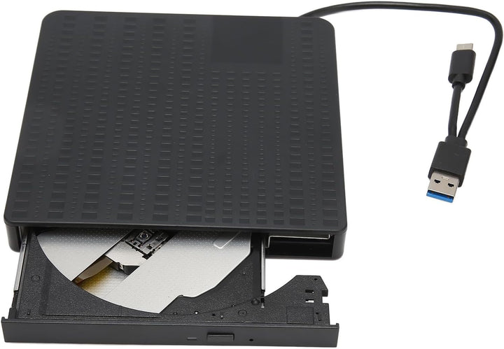 Externes CD DVD Laufwerk, USB 3.0 Typ C CD DVD Brenner Lesegerät, Tragbarer DVD Brenner mit Steckpla
