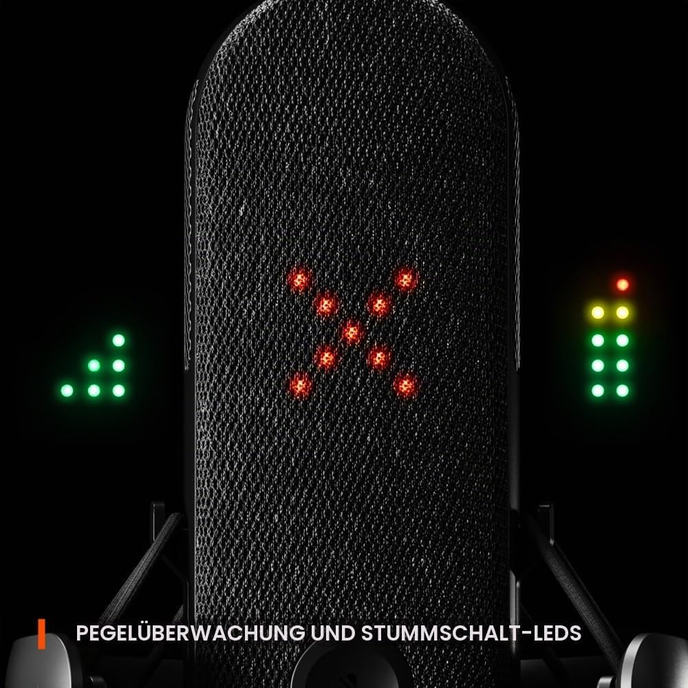 SteelSeries Alias USB-Mikrofon für PC – 3 Mal grössere Kapsel fürs Gaming, Streaming und Podcasting