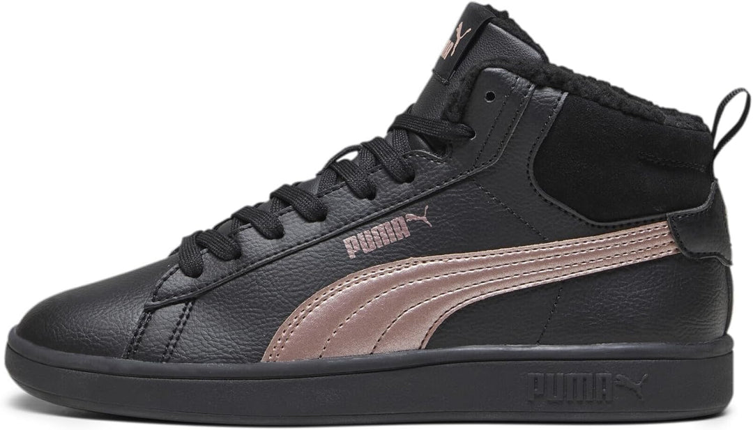 PUMA Herren Smash 3.0 Mid WTR Sneaker 37 EU Black Rose Gold Metallic, 37 EU Black Rose Gold Metallic