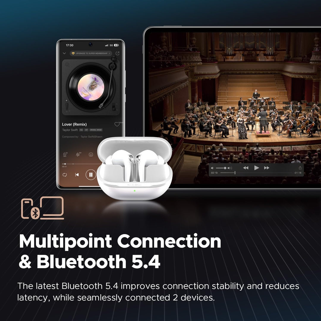 SoundPEATS Air5 Pro Bluetooth Kopfhörer mit Adaptive Hybride Geräuschunterdrückung, aptX Lossless, H