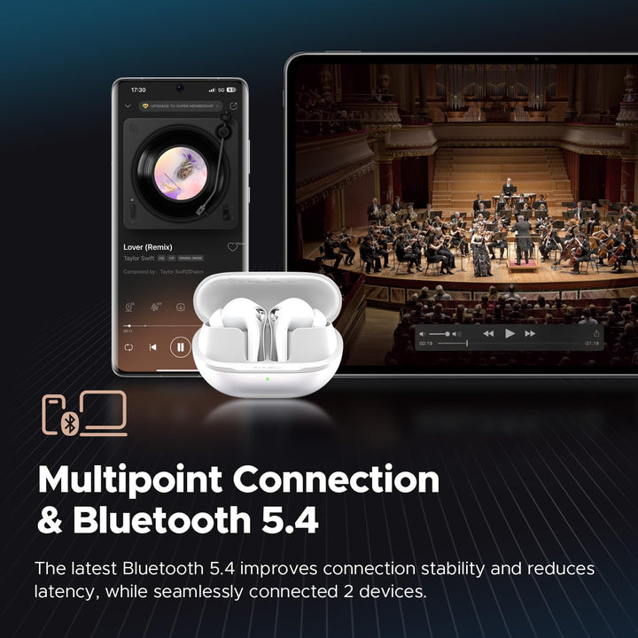 SoundPEATS Air5 Pro Bluetooth Kopfhörer mit Adaptive Hybride Geräuschunterdrückung, aptX Lossless, H