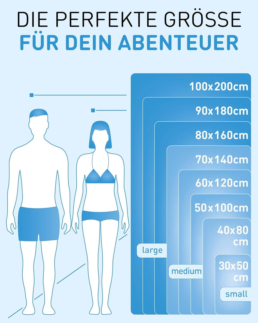 Fit-Flip Mikrofaser Handtuch - kompakte Microfaser Handtücher - ideal als Sporthandtuch, Reisehandtu