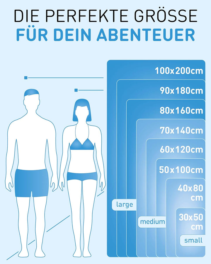 Fit-Flip Mikrofaser Handtuch - kompakte Microfaser Handtücher - ideal als Sporthandtuch, Reisehandtu