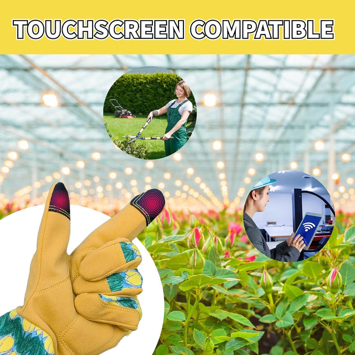 Gartenhandschuhe Lange Gartenhandschuhe für Damen und Herren, Dornenbeständige Gartenhandschuhe, Led