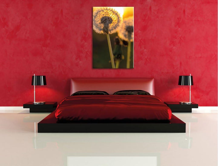 Pixxprint Pusteblume, Format: 100x70 auf Leinwand, XXL riesige Bilder fertig gerahmt mit Keilrahmen,