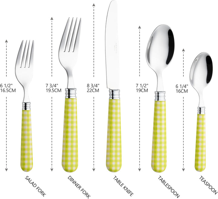 ANNOVA Besteckset, 20-teilig, Griff aus Edelstahl - 4 x Tafelmesser; 4 x Tafelgabeln; 4 x Salatgabel