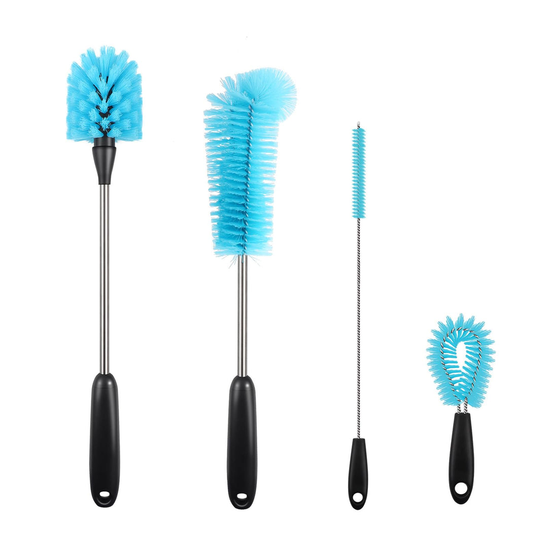 Flaschenbürsten-4er-Set –38 cm Lang, Reinigungsbürsten, Küchenbürsten, mit Strohhalmreiniger und Dec