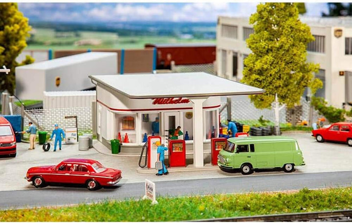 Faller FA130590 Tankstelle 50er Jahre Modellbausatz, Zubehör, Mehrfarbig, One Size