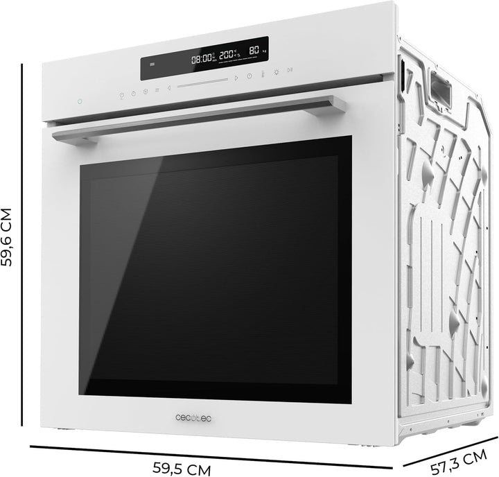 Cecotec Backofen 60 cm Bolero Hexa SM406000 Glass White A+. 2900 W, 72 l, 12 Funktionen mit Steak Ma