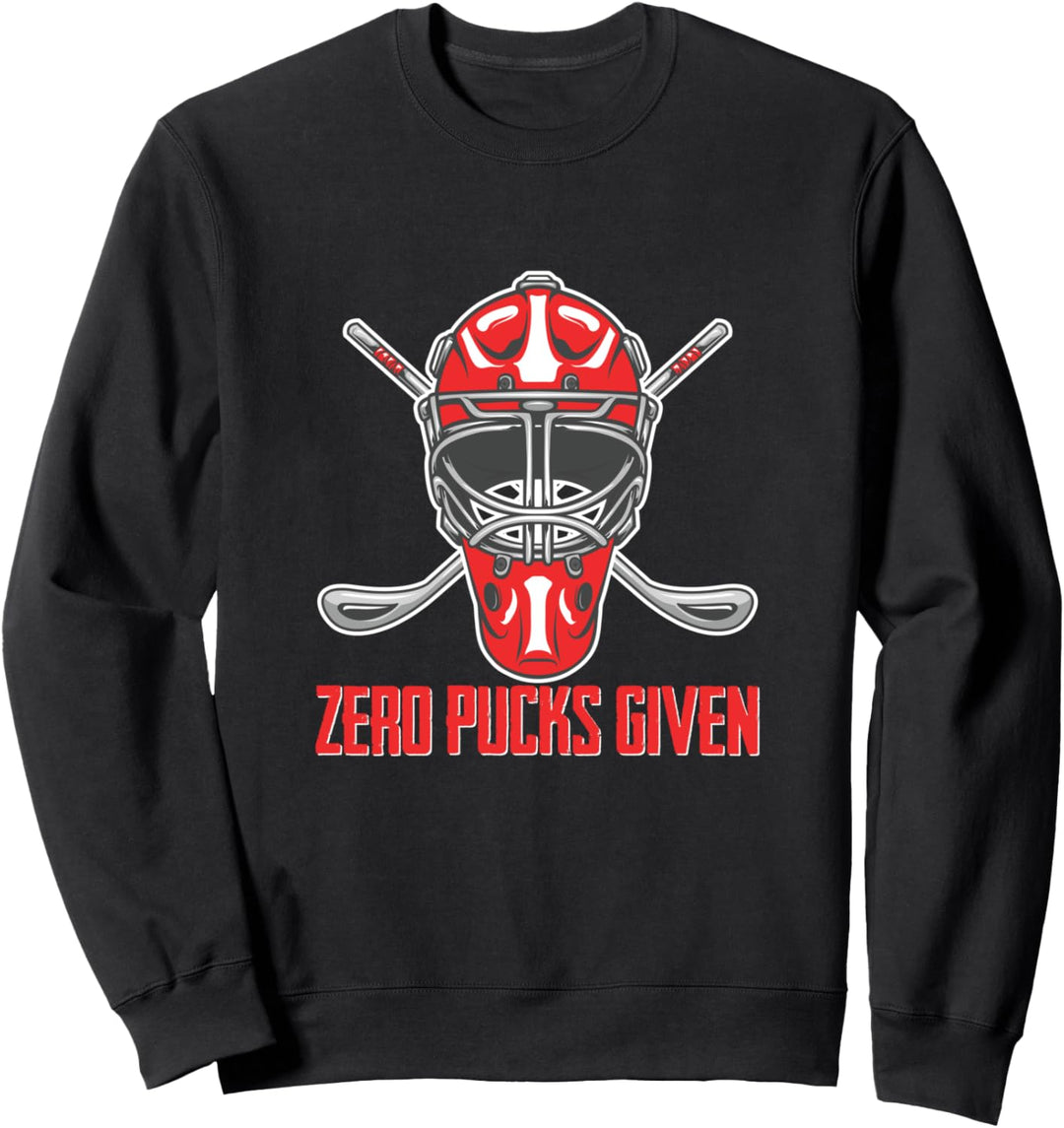 Lustiger Wintersport Hockey Schlittschuh Zero Pucks Given Sweatshirt