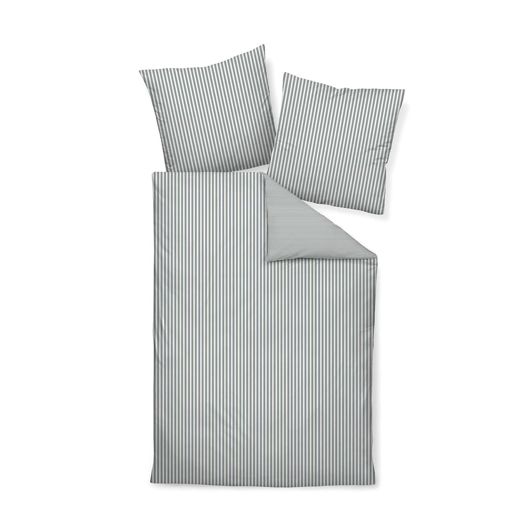Janine Bettwäsche Modern Classic 3912 Silber - 08 80x80 cm - 135x200 cm, 80x80 cm - 135x200 cm