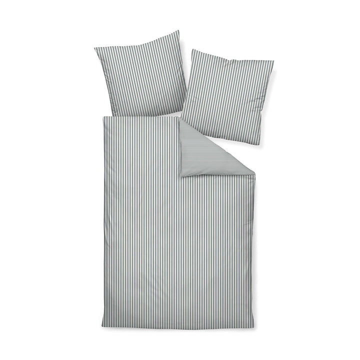 Janine Bettwäsche Modern Classic 3912 Silber - 08 80x80 cm - 135x200 cm, 80x80 cm - 135x200 cm