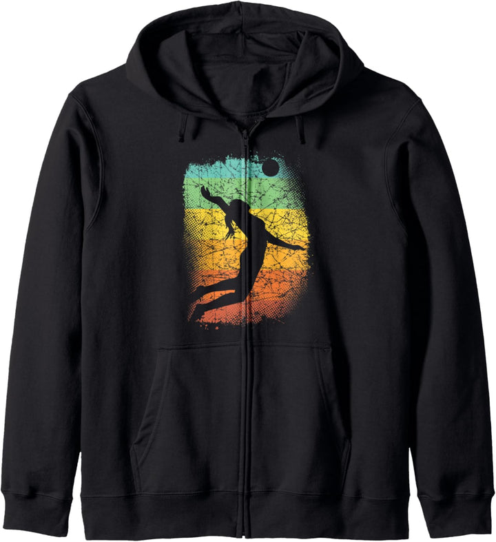 Funny Volleyball Player Gift Vintage Volleyball Kapuzenjacke