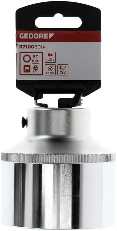 GEDORE red Steckschlüsseleinsatz, Nuss, 3/4'' 20 mm Antrieb, 6-kant, 60 mm Weite, Werkzeug, R7100601